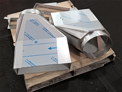 Stainless Duct 2B Finish– Laser cut, formed, rolled, welded, ground and polished